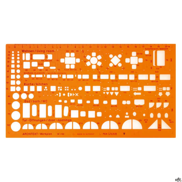 Szablon architektoniczny skala 1:100 10307 LENIAR SALE