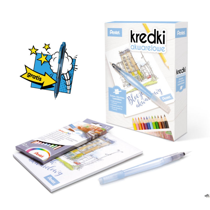 Zestaw akwarelowy  ZESTAW CB9-12-FRH-B PENTEL