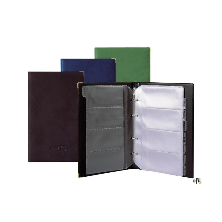 Wizytownik BIURFOL na 200 wizytówek alfabetyczny granat WI-25-02