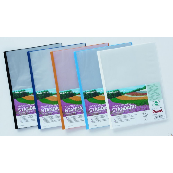 Skoroszyt prezentacyjny, 15 kieszeni żółty DCP3415-G PENTEL (X)