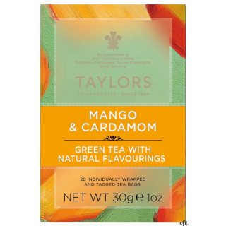 Herbata zielona Mango i Kardamon 30 g w torebkach TAYLORS