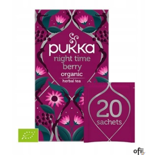 Herbata Ekologiczna ziołowa Pukka Night Time Berry BIO 20 saszetek