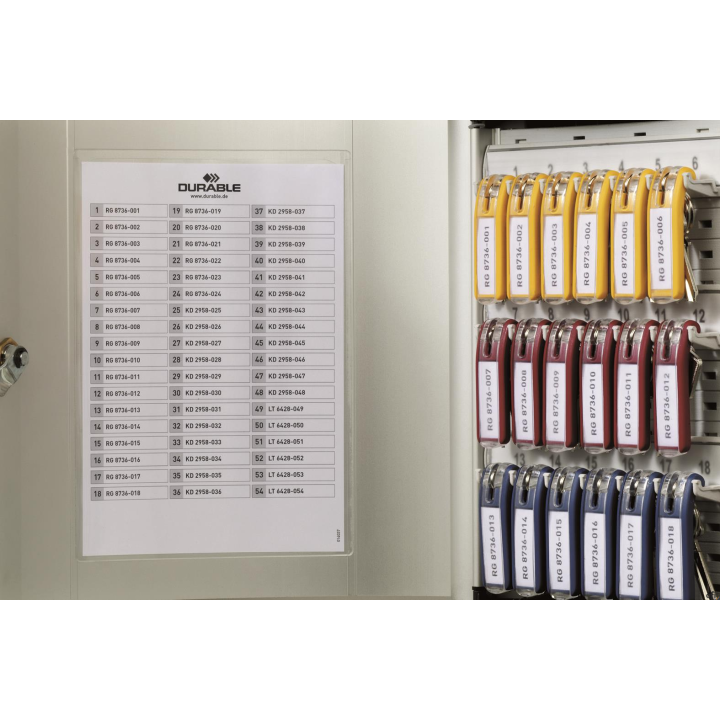 KEY BOX - skrzynki na klucze. Szafka na klucze z zawieszkami Durable- ponadczasowe wzornictwo- obudowa wykonana z aluminium- każ