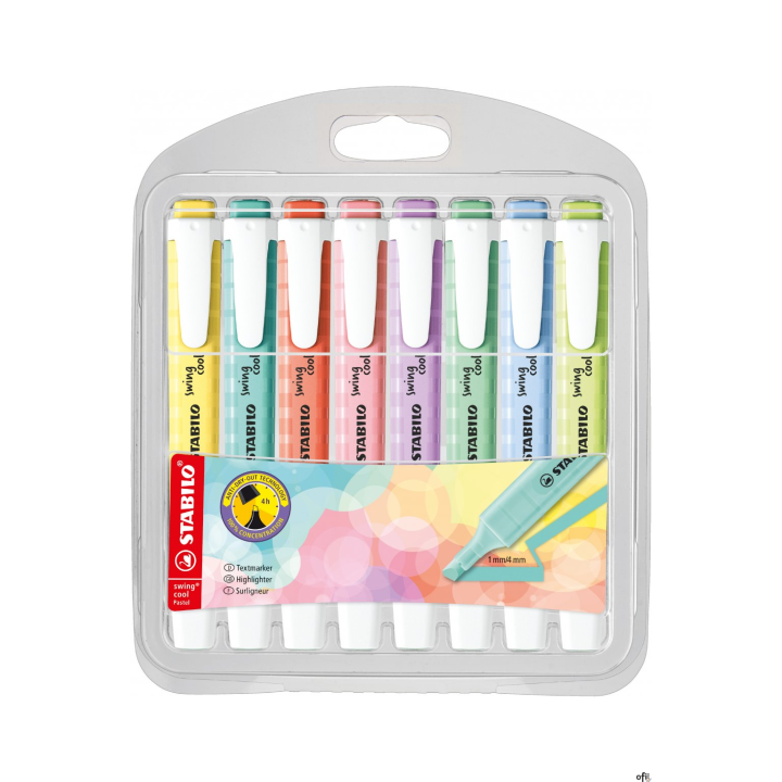 Zakreślacz STABILO swing cool pastel etui 8 szt. 275/8-08-1