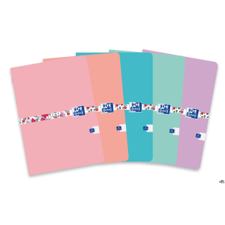 Zeszyt FLORAL A4 60k 90g kratka z marginesem mix 400148582 OXFORD