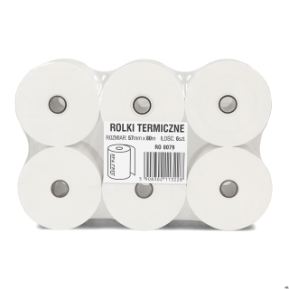 Rolki termiczne DOTTS 57mm x 80m (6szt) BPA FREE