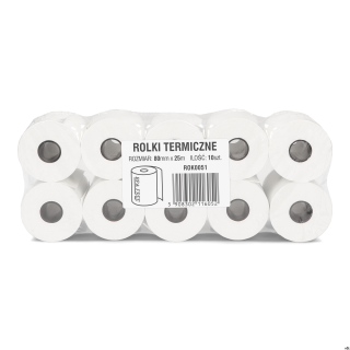 Rolki termiczne DOTTS 80mm x 25m (10szt) BPA FREE