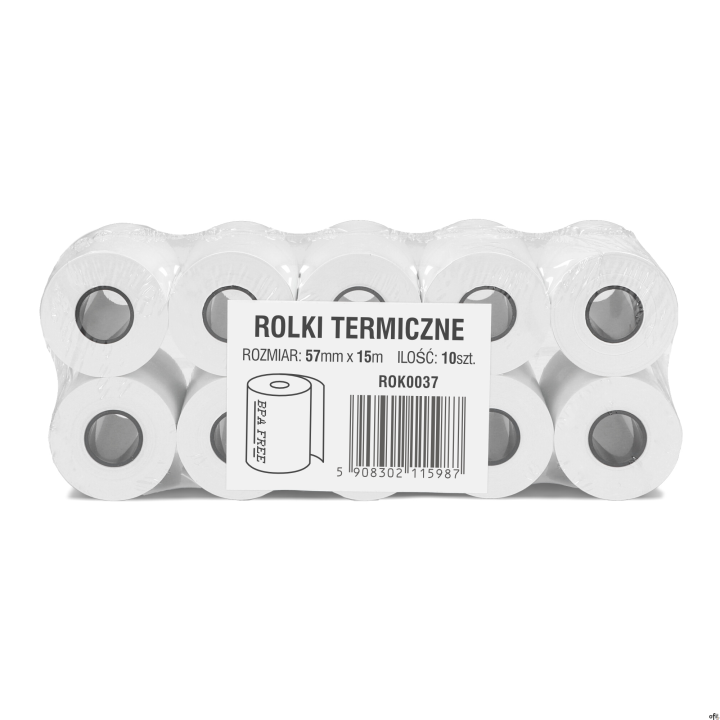 Rolki termiczne DOTTS 57mm x 15m (10szt) BPA FREE