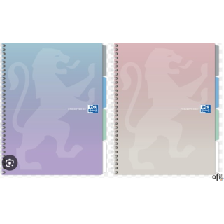 Kołozeszyt OXFORD A4 80k PASTEL ruchome przekładki 400182938