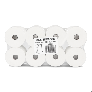 Rolki termiczne DOTTS 80mm x 50m (10szt) BPA FREE
