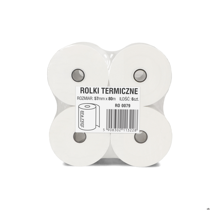 Rolki termiczne DOTTS 57mm x 90m (4szt) BPA FREE