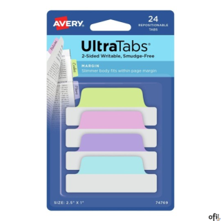 Ultra Tabs - samoprzylepne zakładki indeksujące Avery Zweckform.• Niezawodnie przylegają, ale można je łatwo usunąć bez uszkadza