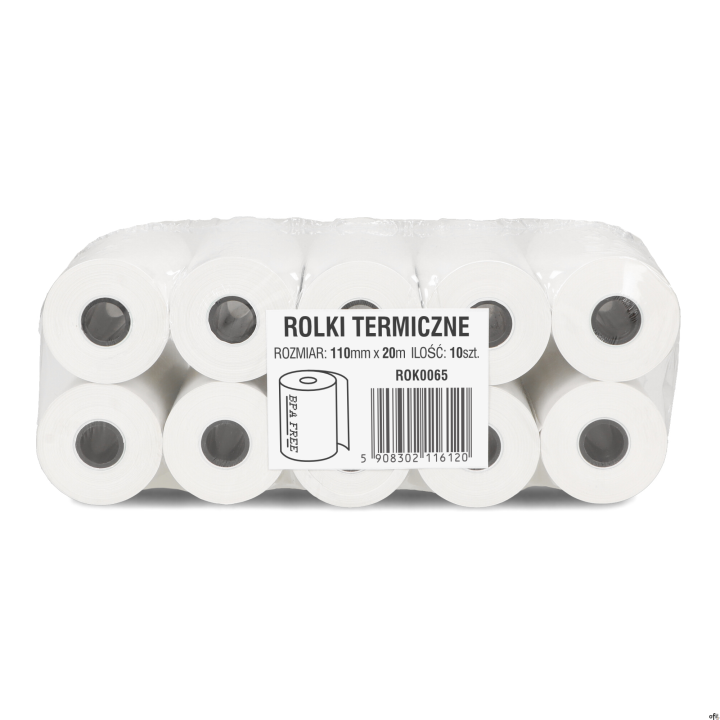 Rolki termiczne DOTTS 110mm x 20m (10szt) BPA FREE