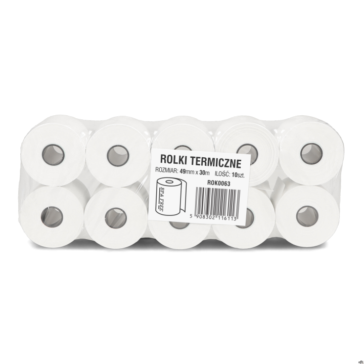 Rolki termiczne DOTTS 49mm x 30m (10szt) BPA FREE
