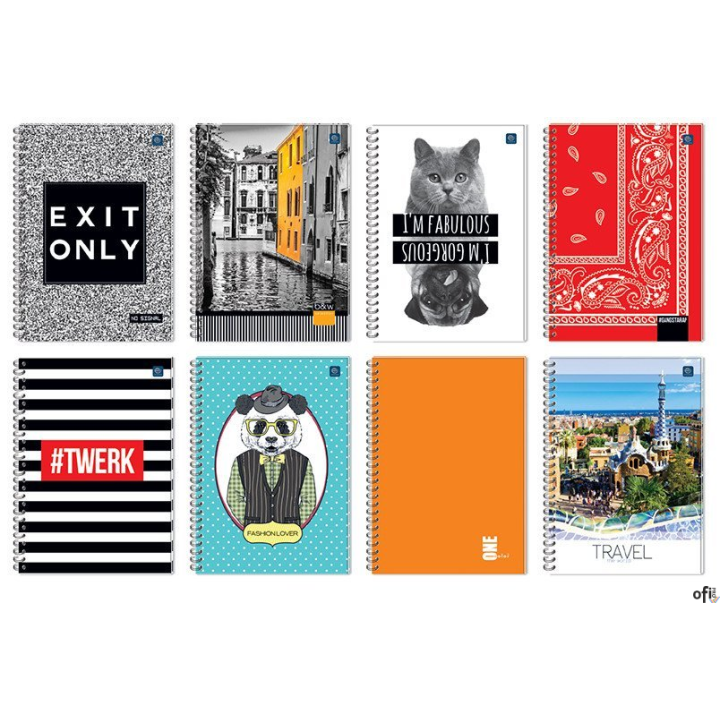 Kołobrulion A5 80k kratka z kolorowym marginesem z perforacją INTERDRUK