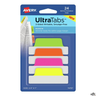 Ultra Tabs - samoprzylepne zakładki indeksujące Avery Zweckform.• Niezawodnie przylegają, ale można je łatwo usunąć bez uszkadza