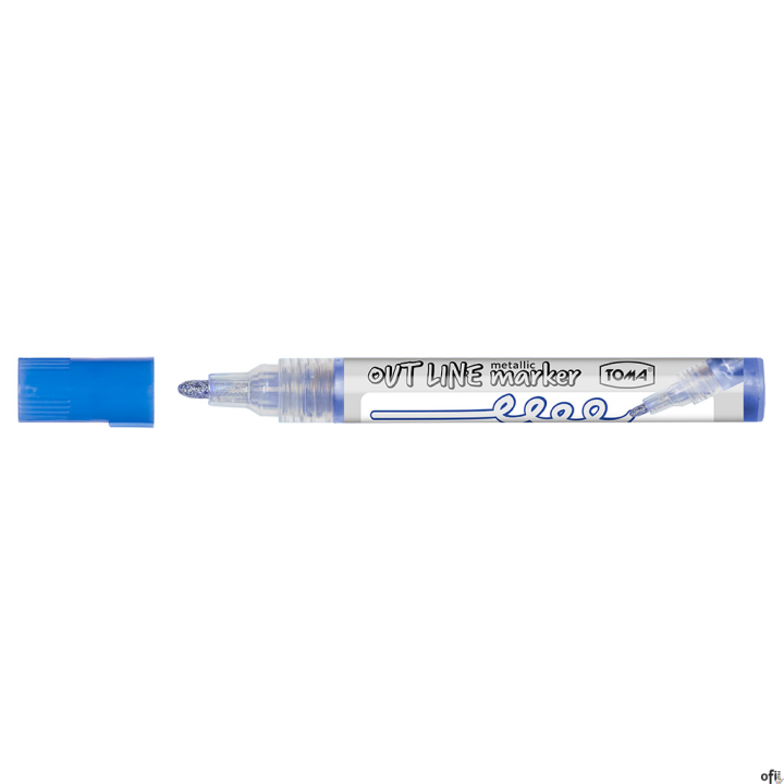 Marker OUTLINE srebrno-niebieski TO-404 Toma