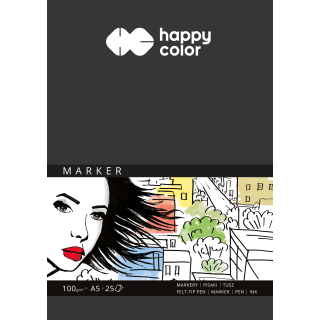 Blok do markerów, ART, 100g, A5, 25 ark, Happy Color HA 3710 1520-A25