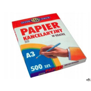 Papier kancelaryjny A3 kratka(500) 70g INTERDRUK