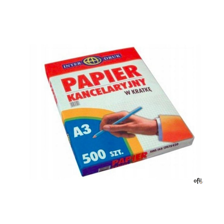Papier kancelaryjny A3 kratka(500) INTERDRUK