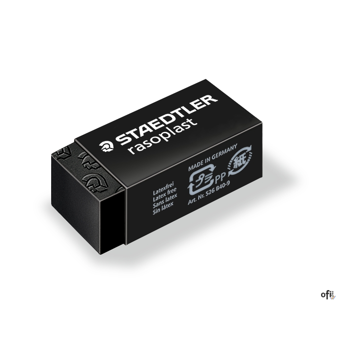 Gumka Rasoplast, 33x16x13 mm, czarna, Staedtler S 526 B40-9