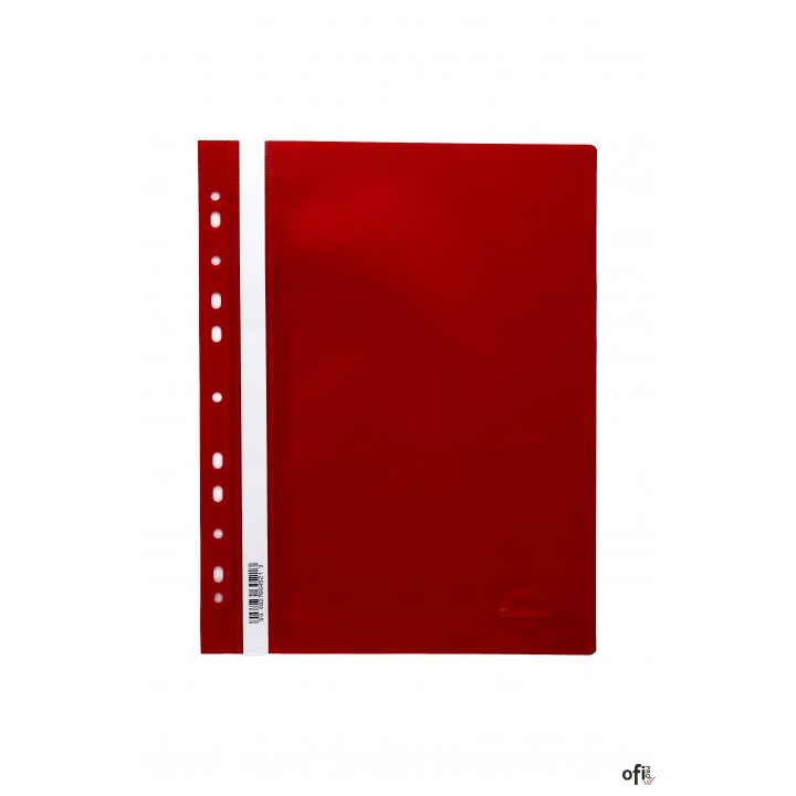 Skoroszyt wpinany PP DOTTS (20) czerwony wzmocniony polipropyle SPP-DOT-02-01