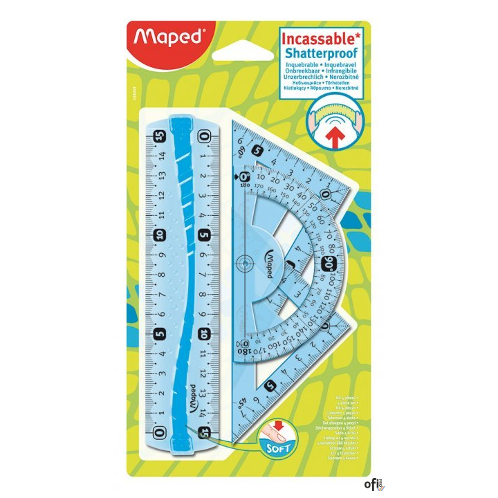 Zestaw linijek niełamliwych flex z gumowymi elem.244069