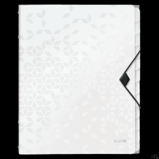 Teczka segregująca 12 przekładek PP Leitz WOW, biała 46340001