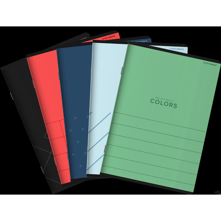 Zeszyt TOP 2000 COLORS A5 60k 70g mix kratka z marginesem 400169183