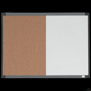 Mała tabliczka CombiBoard 585x430mm, tablica suchościeralna biała i korkowa (pół na pół) Nobo 1903784