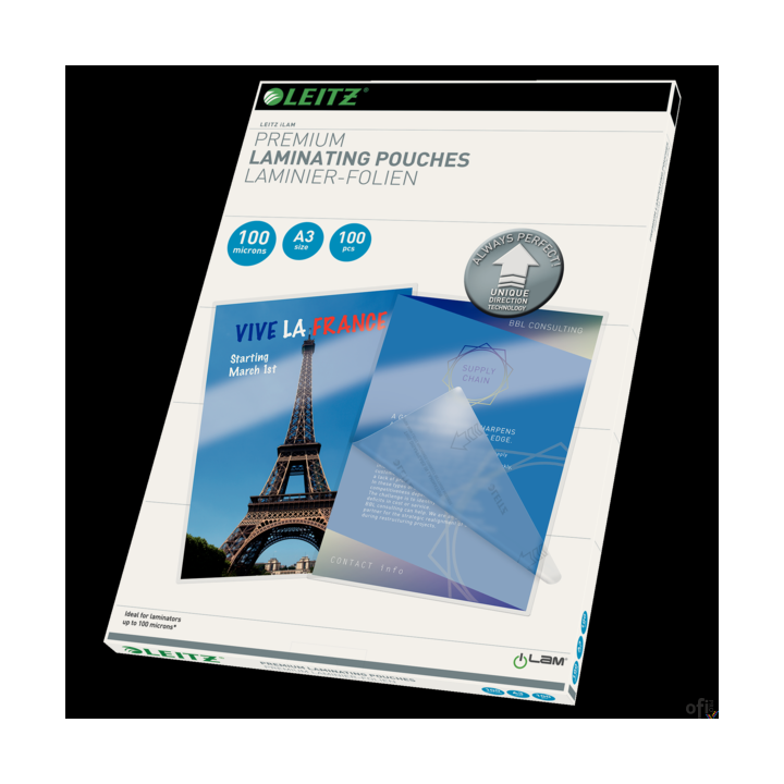 Folia do laminacji Leitz UDT A3 100 mic. , 100 szt., 74870000