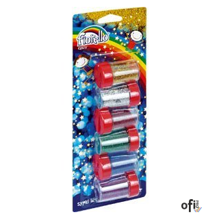 Brokat sypki FIORELLO GR-B6B61 6 kolorów x 6g w solniczce 170-2239