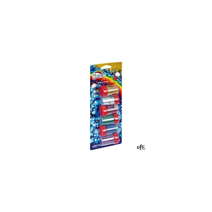 Brokat sypki FIORELLO GR-B6B61 6 kolorów x 6g w solniczce 170-2239