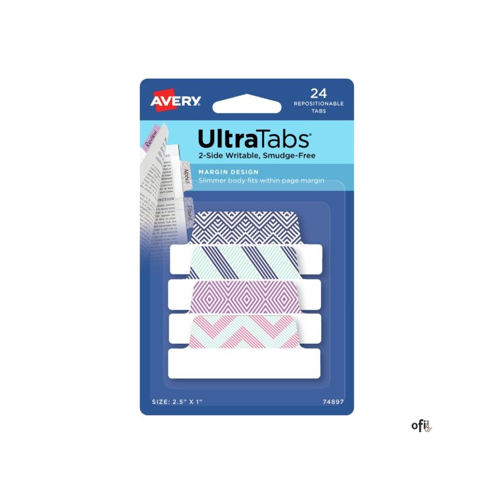 Ultra Tabs - samoprzylepne zakładki indeksujące Avery Zweckform.• Niezawodnie przylegają, ale można je łatwo usunąć bez uszkadza