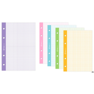 Wkład do segregatora A4 50k kolorowy margines kratka INTERDRUK