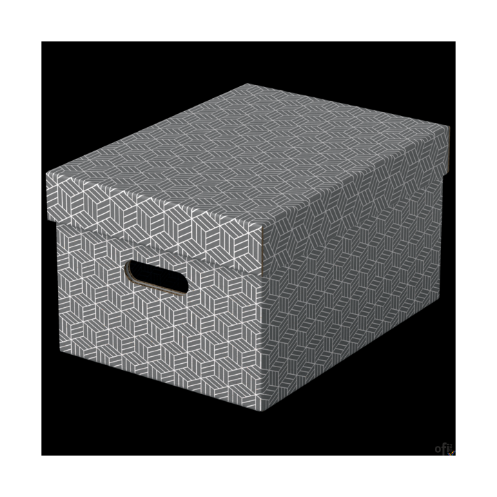 Pudełka domowe do przechowywania, rozmiar M, 3 sztuki, szare Esselte 628283
