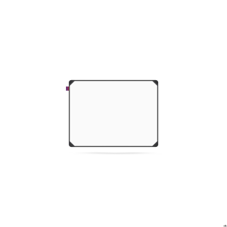 Tablica suchościeralna magnetyczna MEMOBE IDEA, rama aluminiowa EDGE, 60X45 CM MITM060045.02.60.51