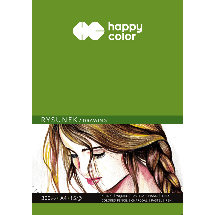 Blok do rysunku_ ART, 300g, A4, 15 ark, Happy Color  HA 3730 2030-A15