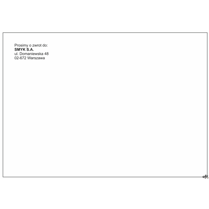 Koperta C5 HK NADRUK SMYK 500 kop. w op.