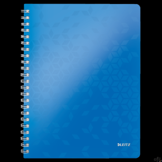 Kołonotatnik LEITZ WOW A4 80k PP kratka niebieski 46380036