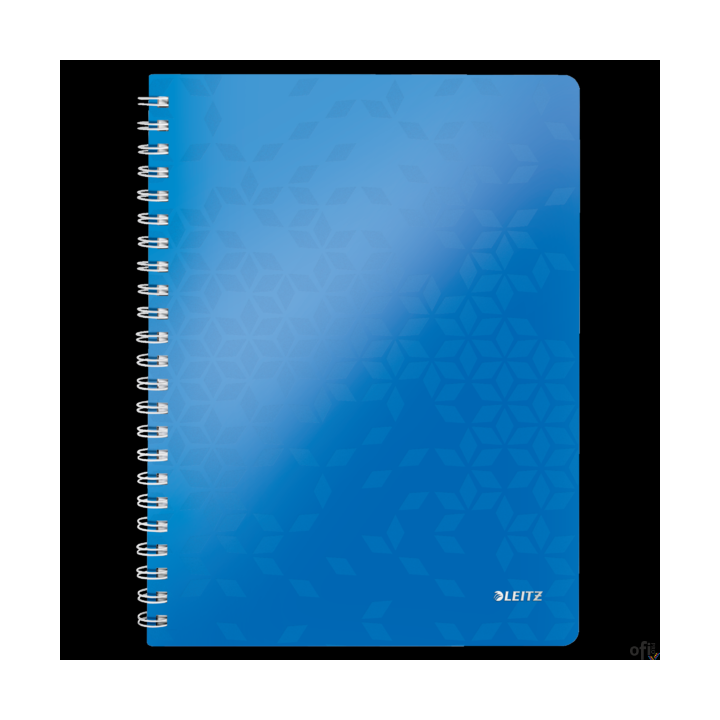 Kołonotatnik LEITZ WOW A4 80k PP kratka niebieski 46380036