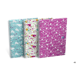 Kołonotatnik B5 60 kartek linia/tagi Floral Oxford 400094959