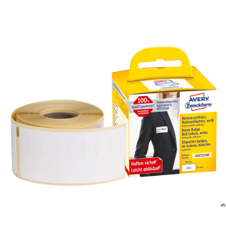 Identyfikatory AS0722560 41x89 200 et. w rolce do termodruku, usuwalne, Avery Zweckform