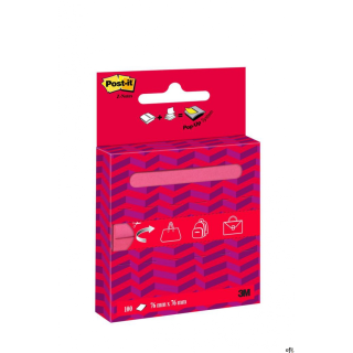 Karteczki samoprzylepne Post-it_ Z-Notes On The Go (R330-OTG), 76x76mm, 1x100 kart., w kartonowym podajniku, mix kolorów