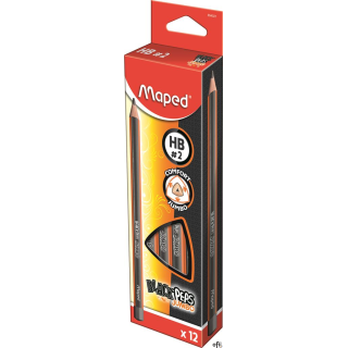 Ołówek BLACKPEPS JUMBO, twardość HB, wykonany z drewna lipowego, ergonomiczny, trójkatny przekrój _ 4,7mm, odporny na złamania g