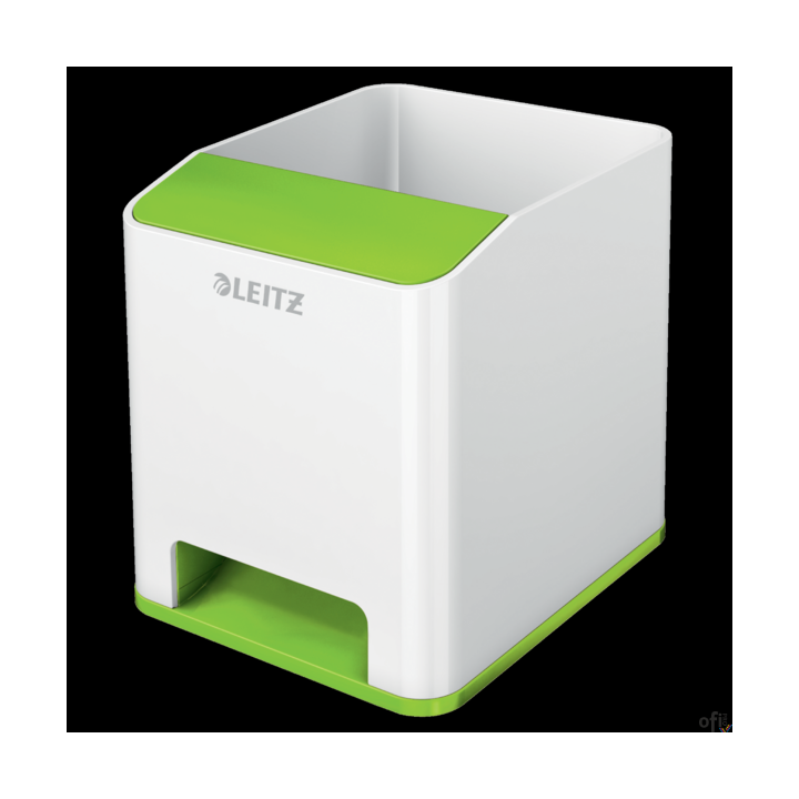 Kubek na długopisy Leitz WOW ze wzmacniaczem dźwięku, zielony 53631054