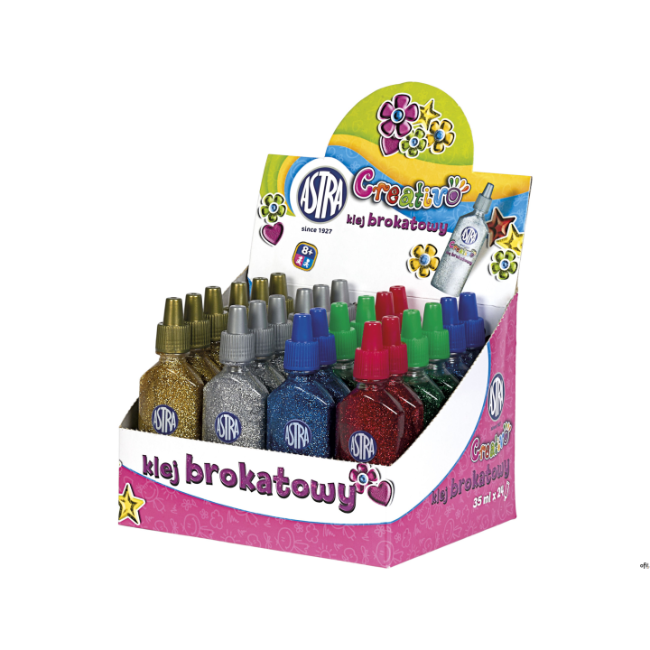 Klej brokatowy 35 ml - display 24 sztuki ASTRA, 332114003