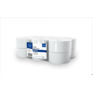 Papier toaletowy ECOLINE 100/2 100m 2warstwy biały (op 12szt) makulatura ELLIS 6262