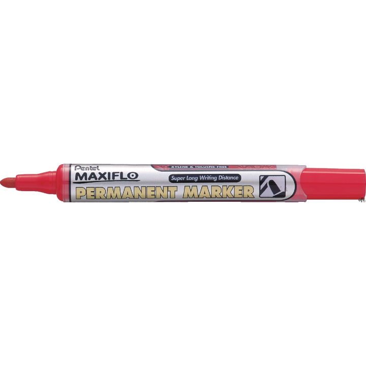 Marker permanentny MAXIFLO NLF50 czerwony okrągły z tłoczkiem PENTEL