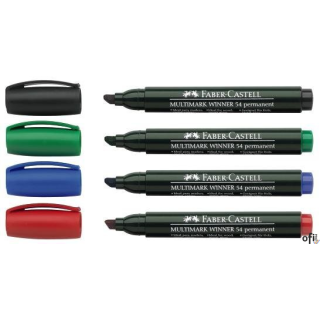 Marker permanentny, ścięta końcówka FC157963 zielony, 12 sztuk, FABER CASTEL (X) SALE